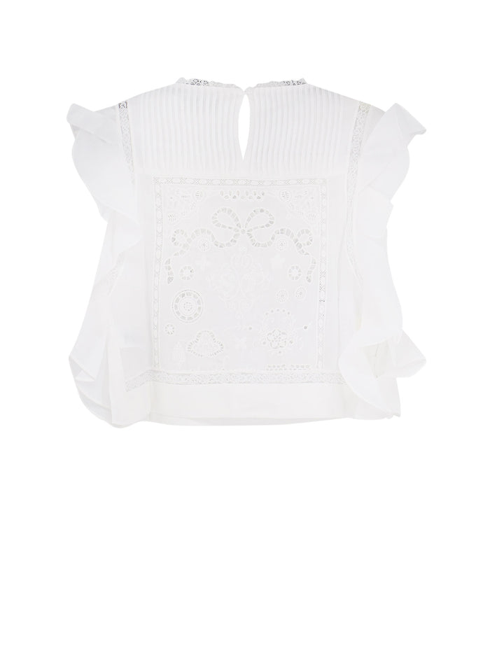 Self Portrait T-Shirts And Polos White Ramia