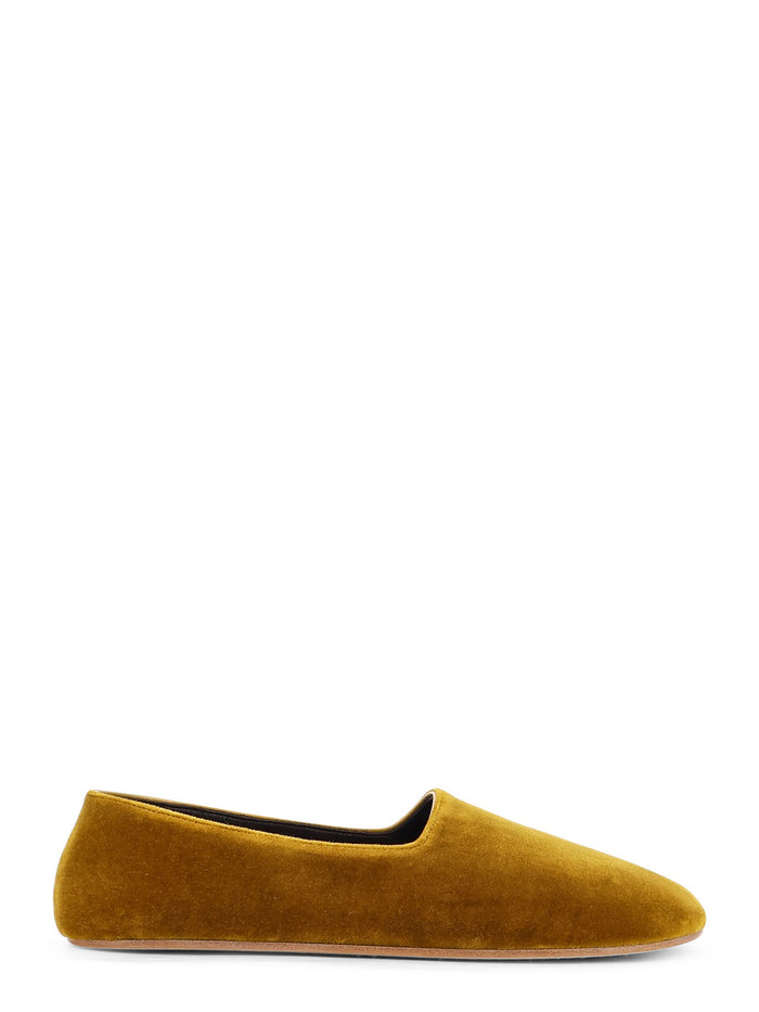 The Row Flat Shoes Mustard Velluto/pelle