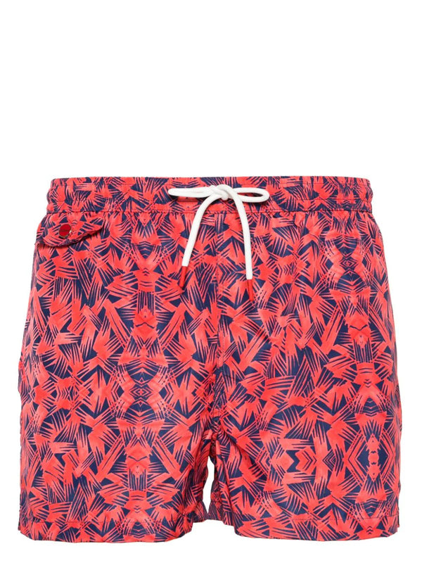 Kiton Polyester 100% swim shorts in red