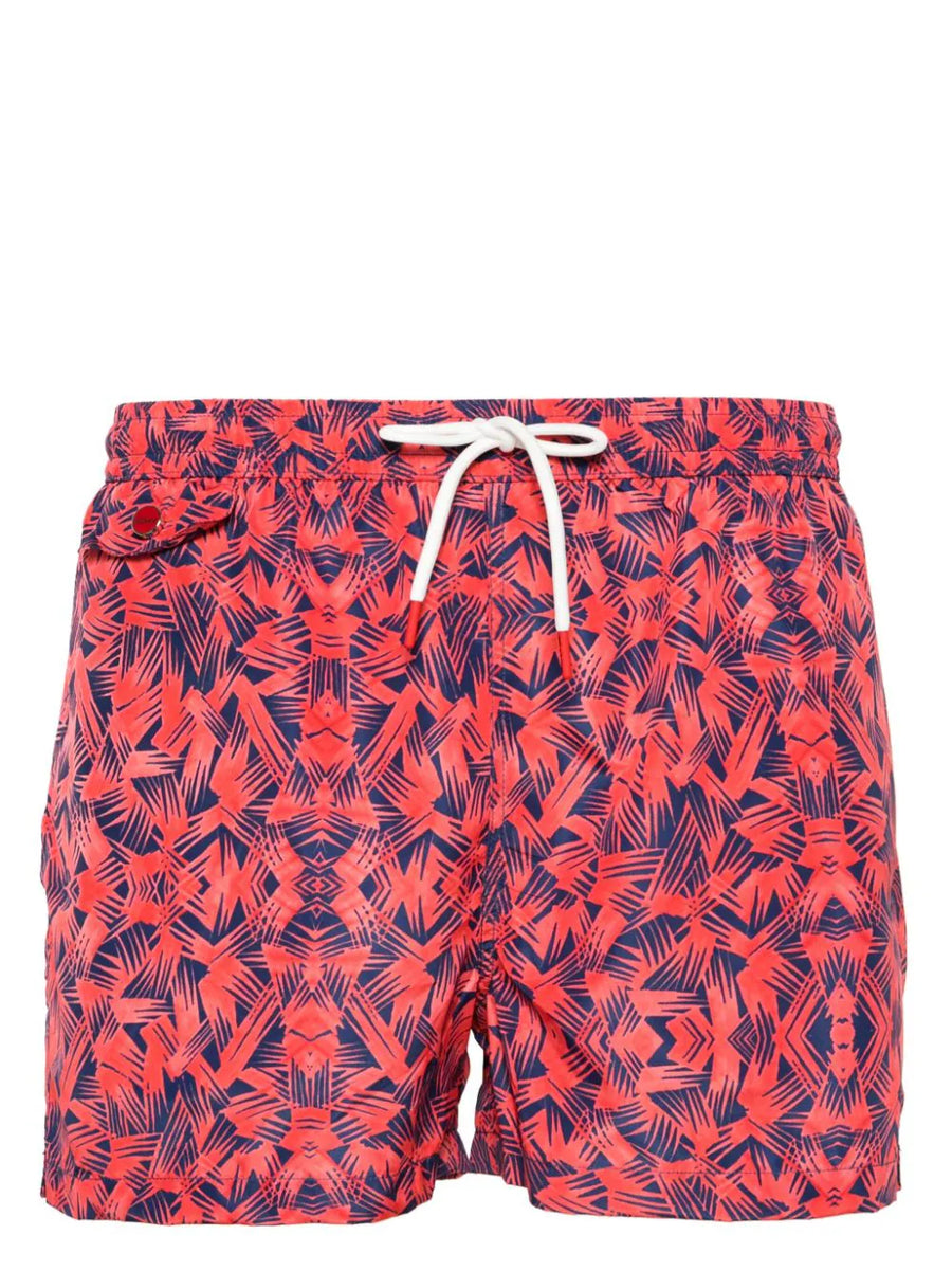 Kiton Polyester 100% swim shorts in red