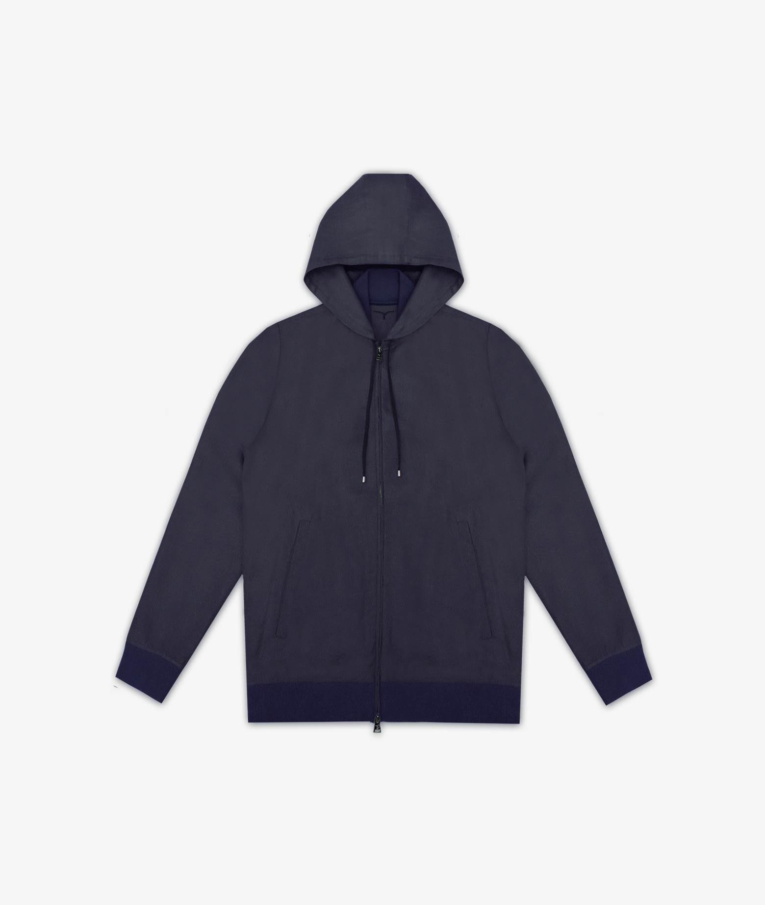Linen Hoodie Korfu Blue Sportwear Blouson