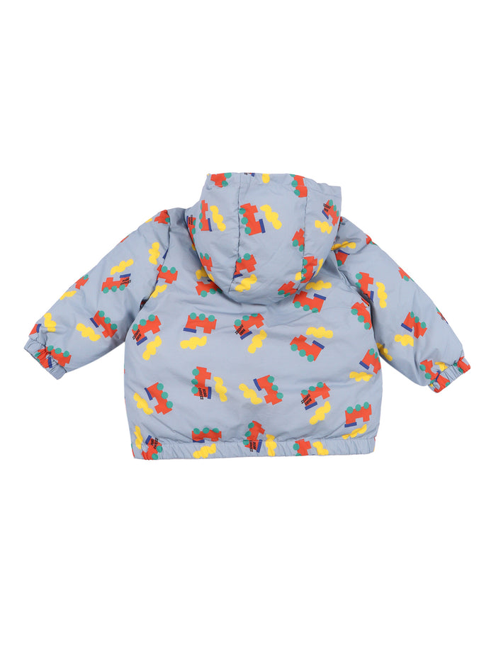 Bobo Choo All Over Anorak Light Blue Recycled Polyamide Heavy Jacket