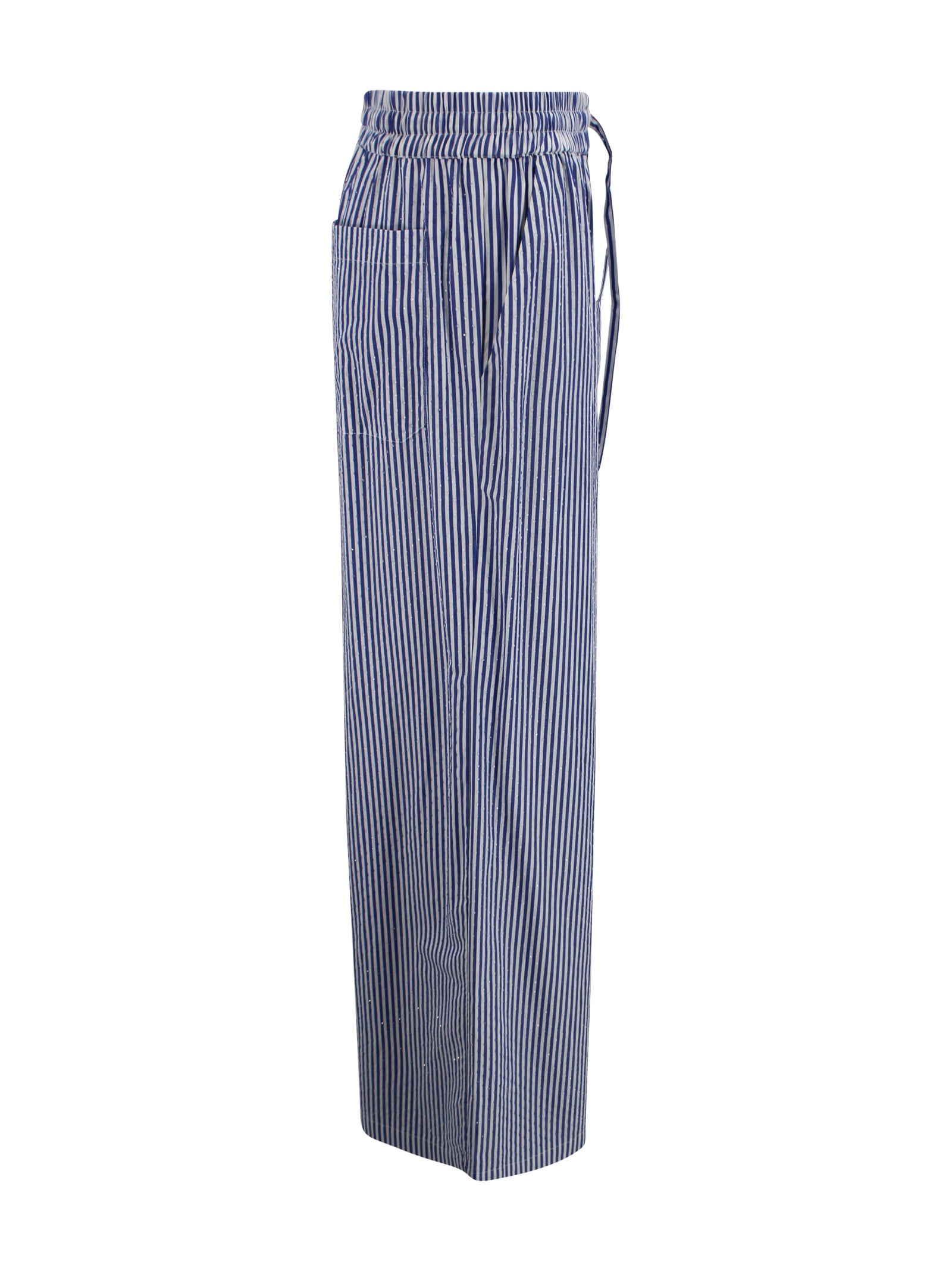 Parosh Trousers Blue Cotton