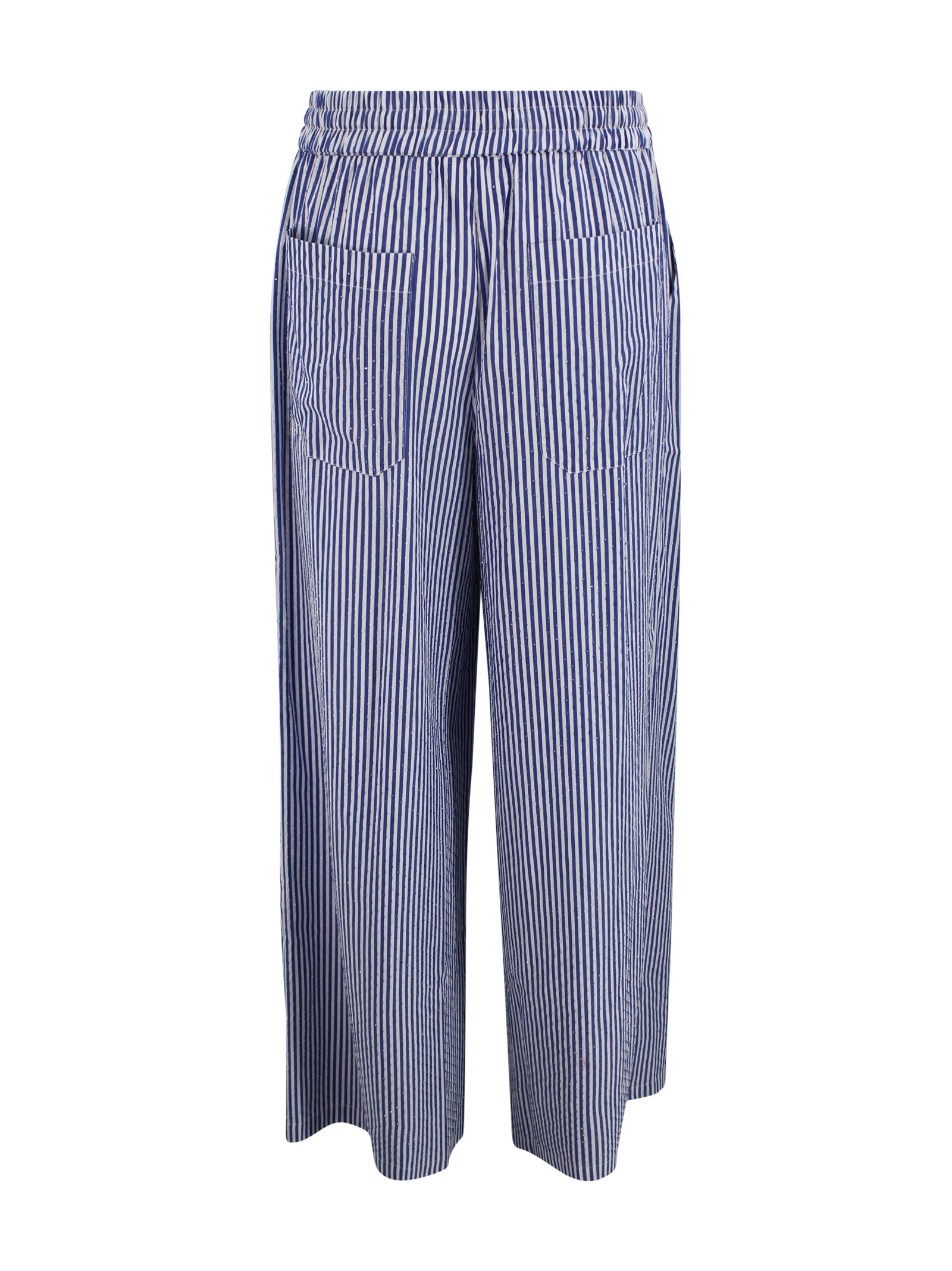 Parosh Trousers Blue Cotton