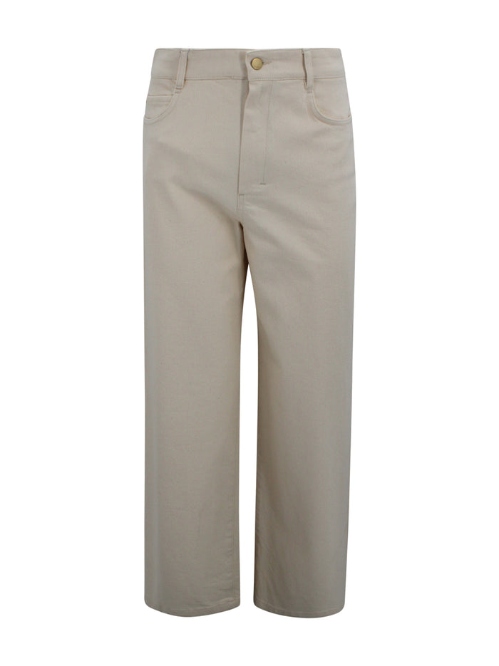 S Max Mara Trousers Sand Cotton