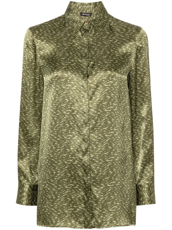 Kiton Silk 100% shirt in green