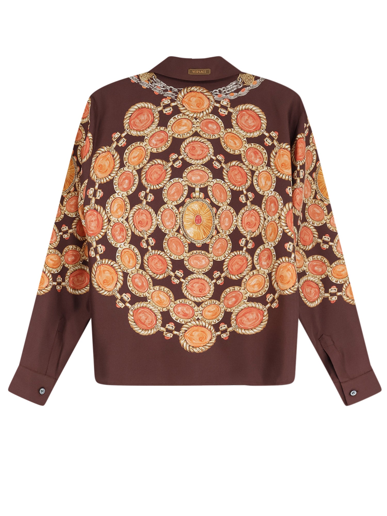 Versace Shirts Chocolateamber Seta