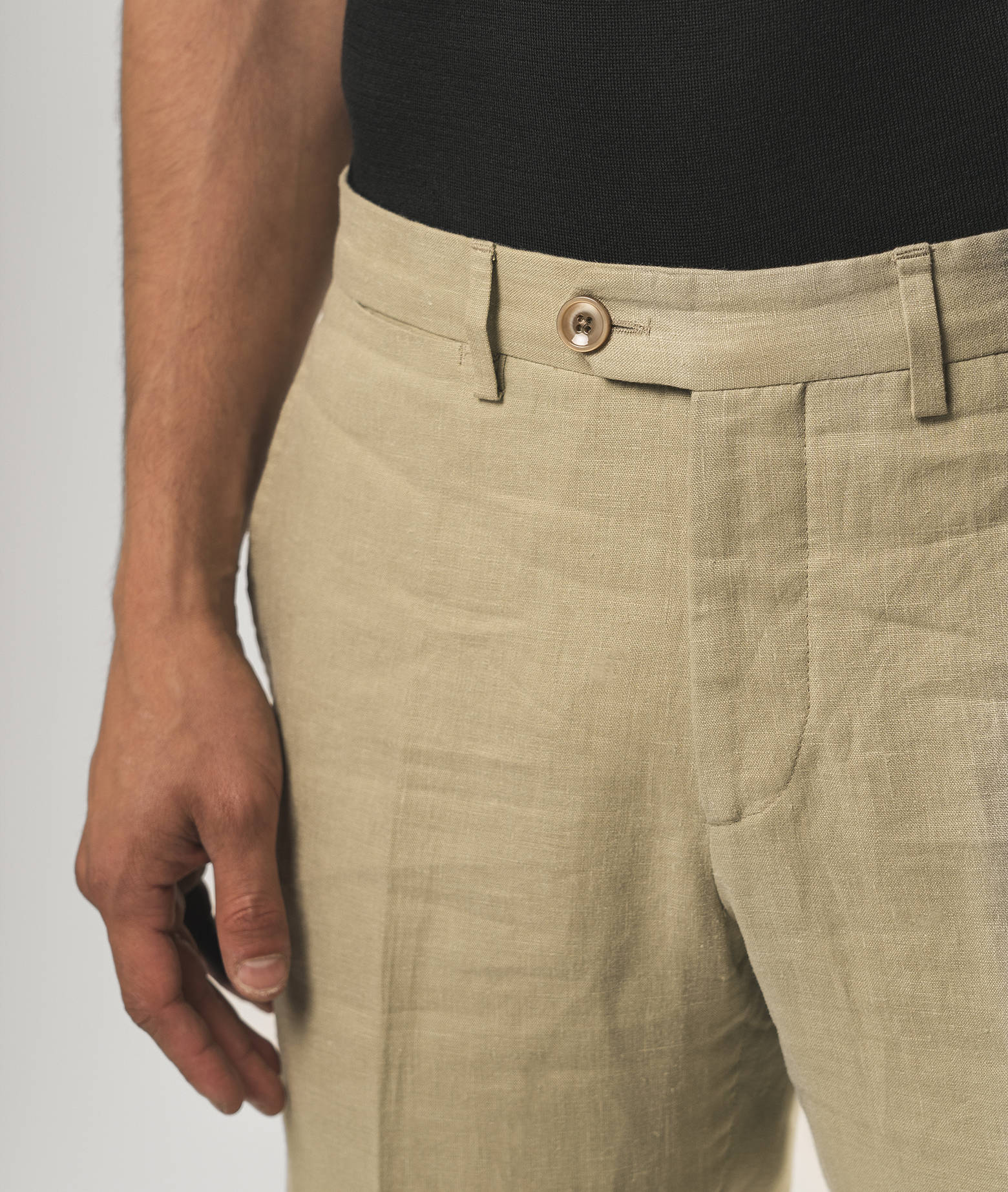 Canapa Trousers Formentera Beige No Pinces