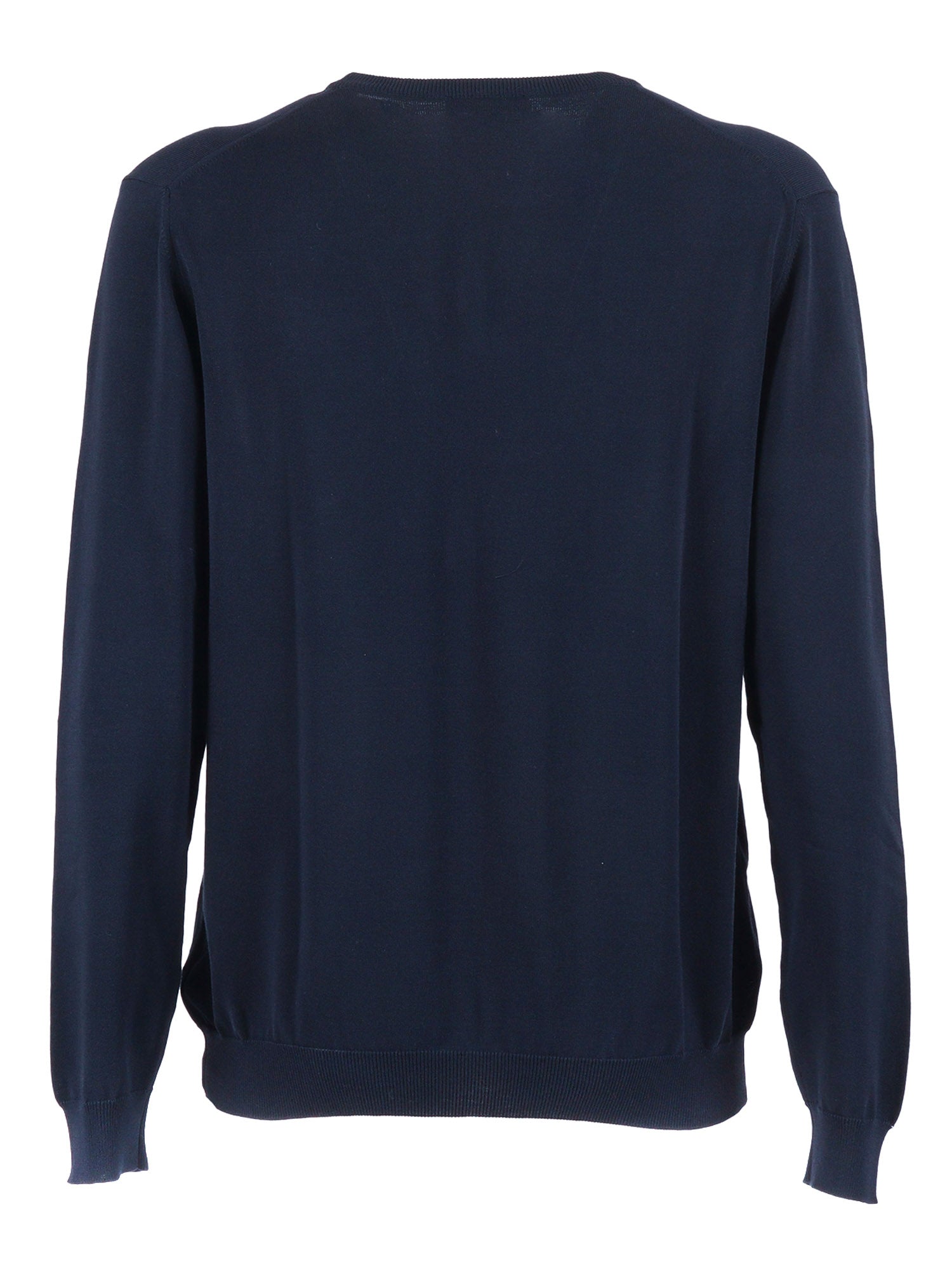 CREW NECK SWEATER Blue Cotton Crewneck