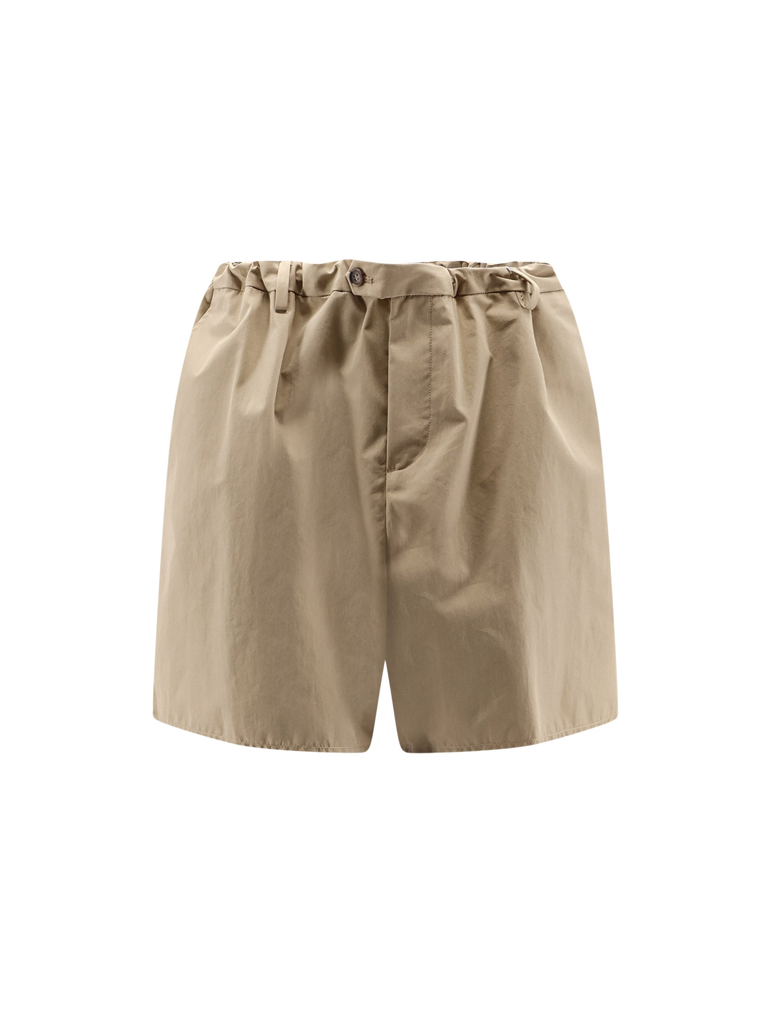 Mm6 Maison Margiela Shorts Beige Cotone Poliammide