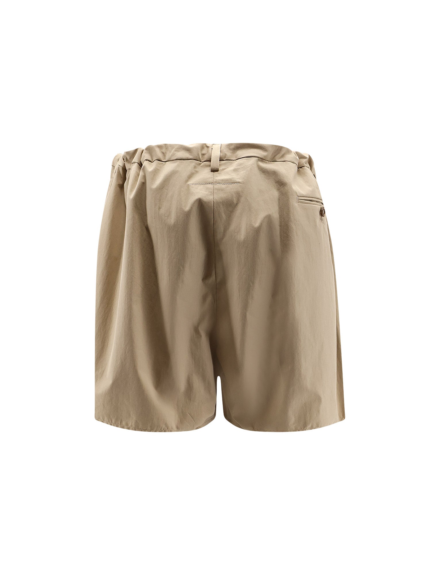 Mm6 Maison Margiela Shorts Beige Cotone Poliammide