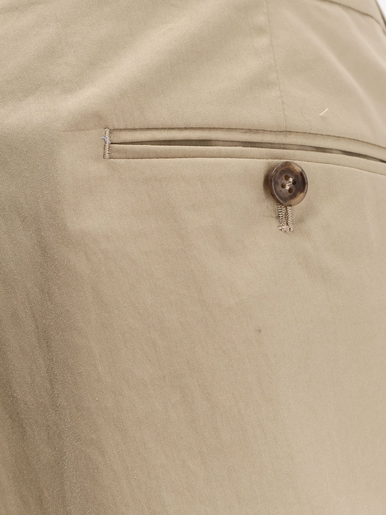 Mm6 Maison Margiela Shorts Beige Cotone Poliammide