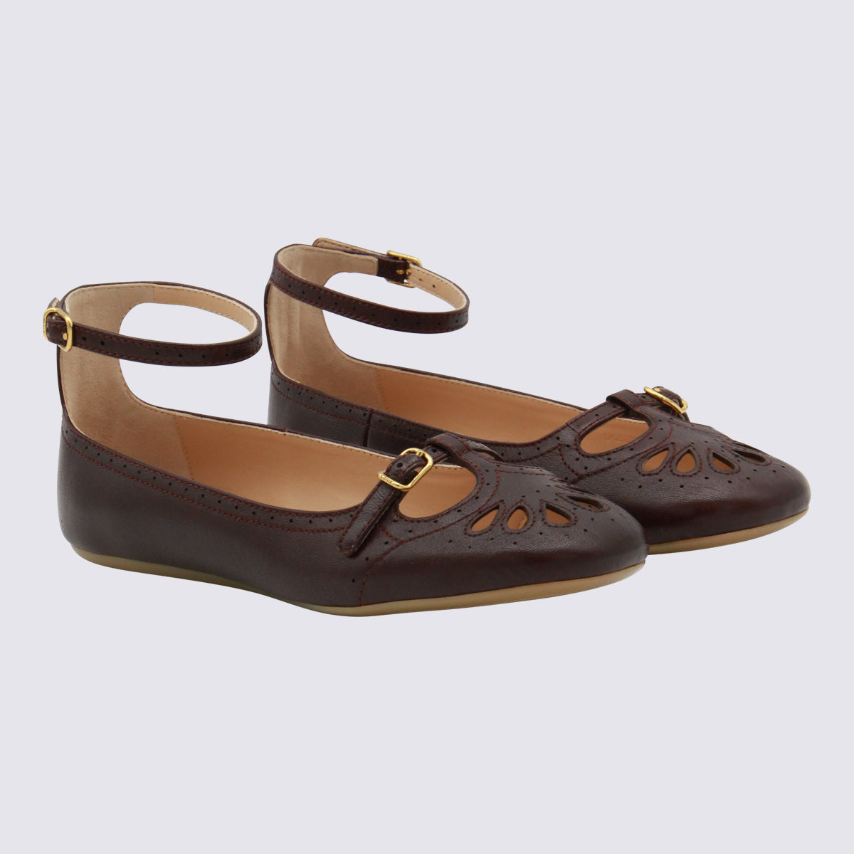 Chloè Flat Shoes Burnt Purple _coverle ;soleel