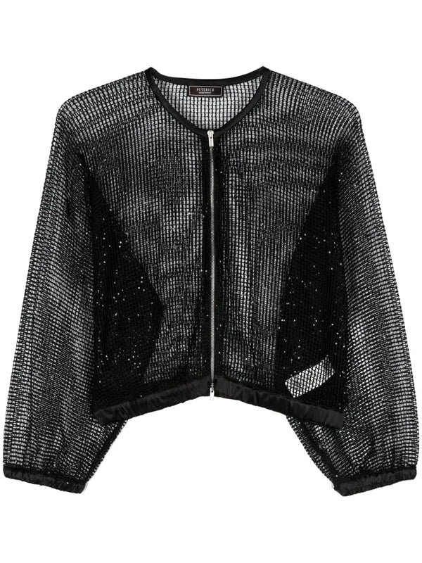 Peserico Silk 97% jacket in black