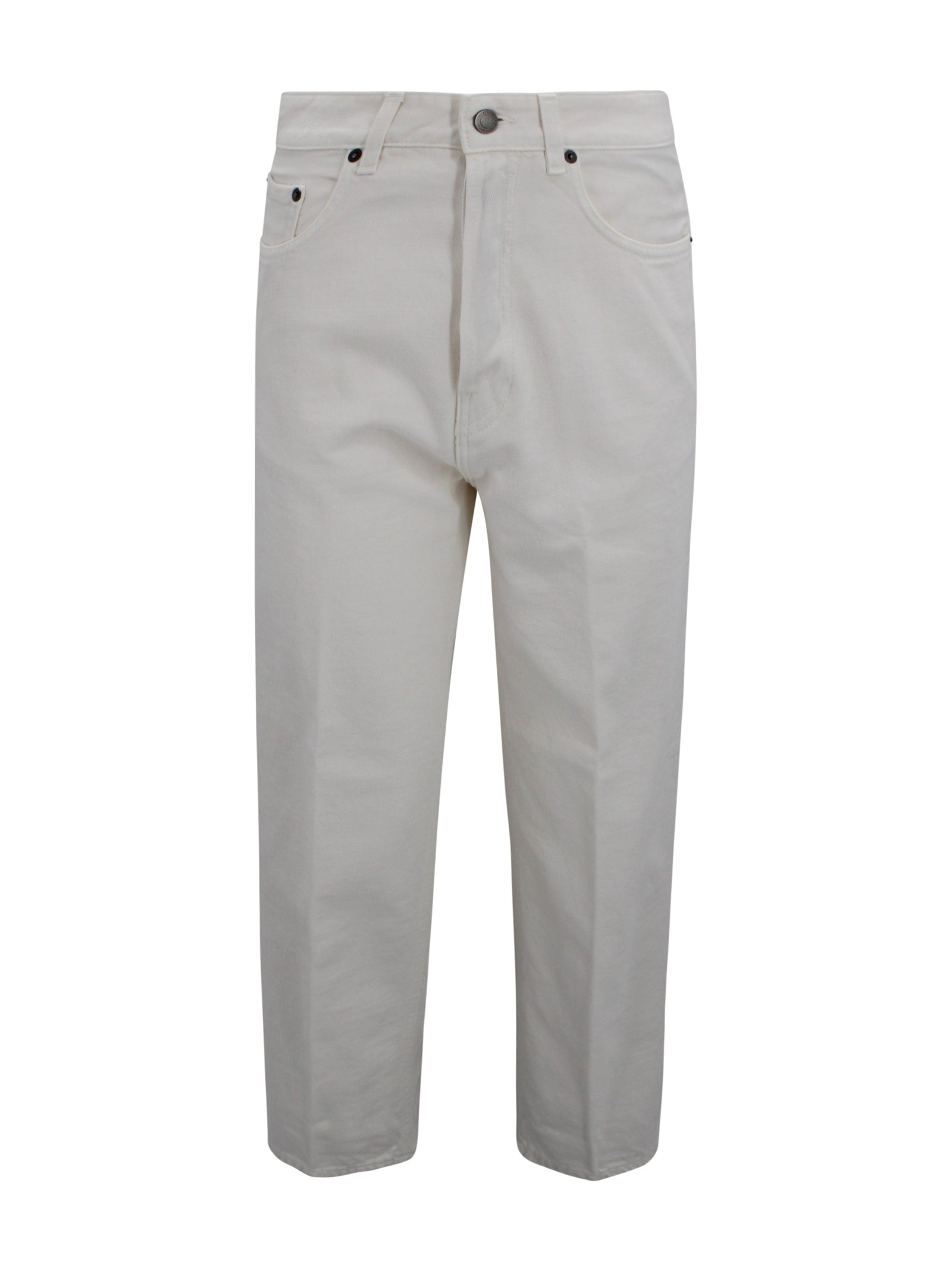 Haikure Trousers White Cotton