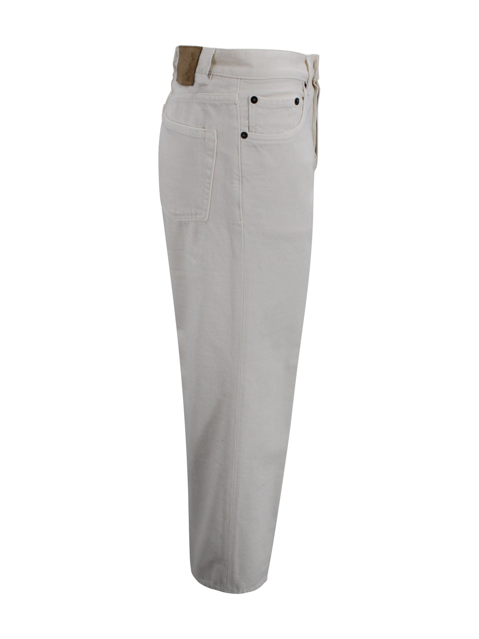 Haikure Trousers White Cotton