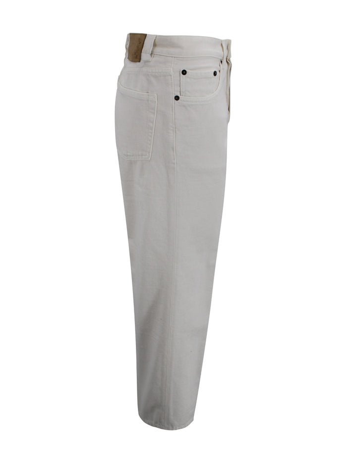 Haikure Trousers White Cotton