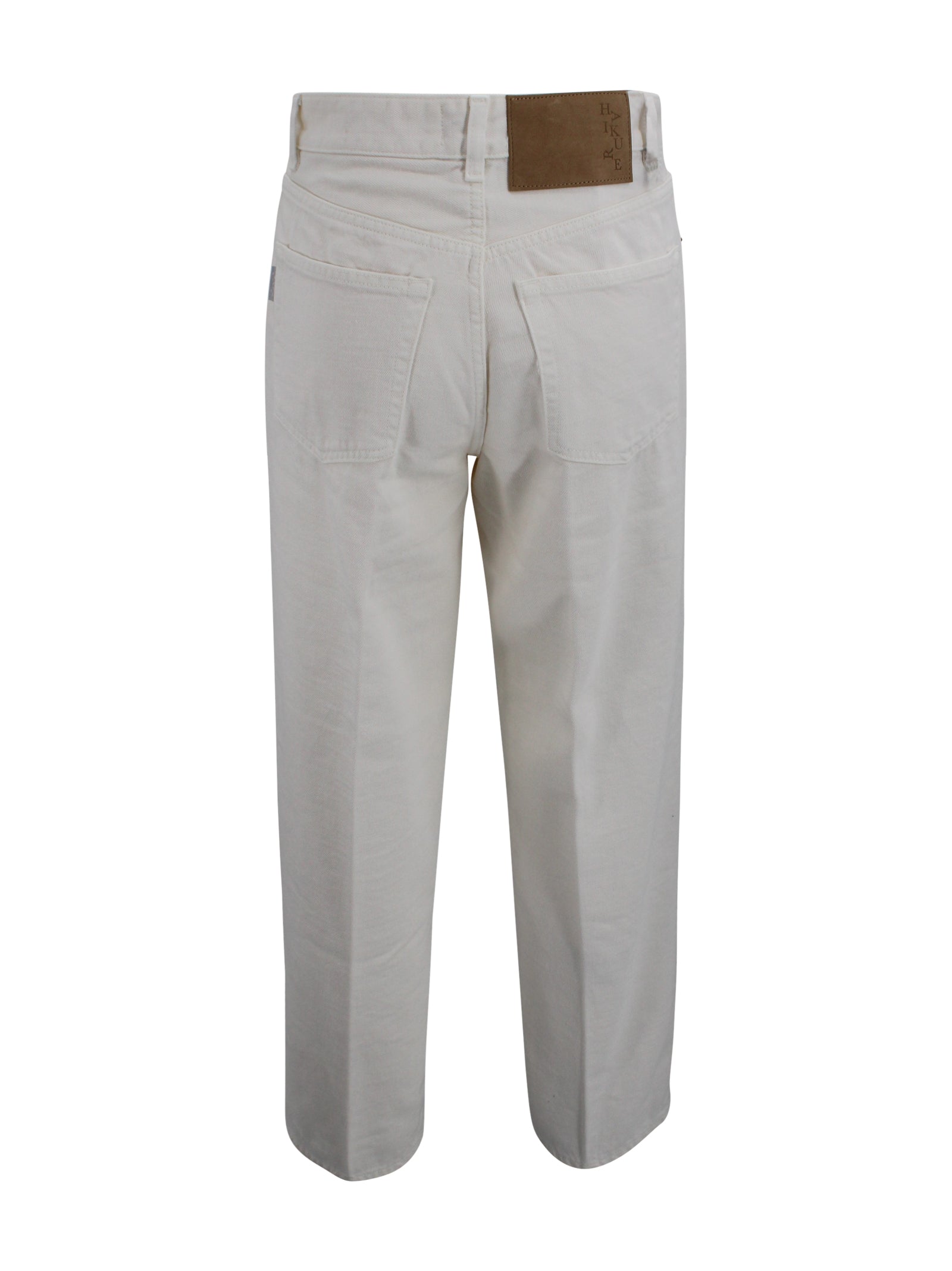 Haikure Trousers White Cotton