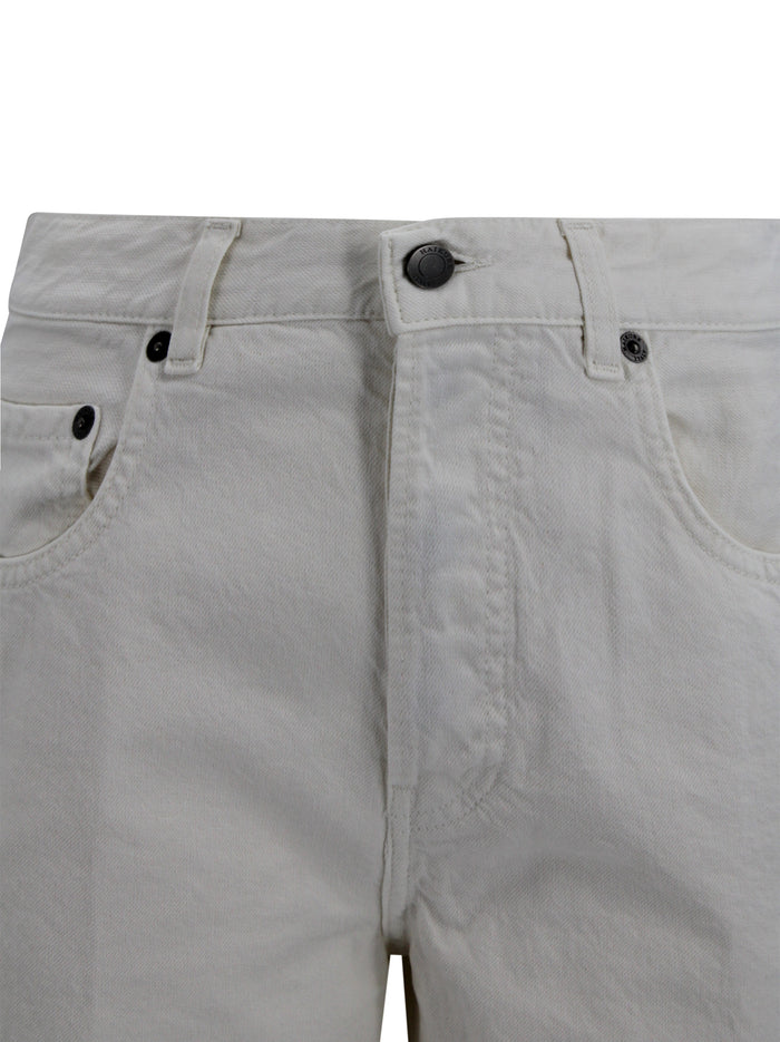 Haikure Trousers White Cotton