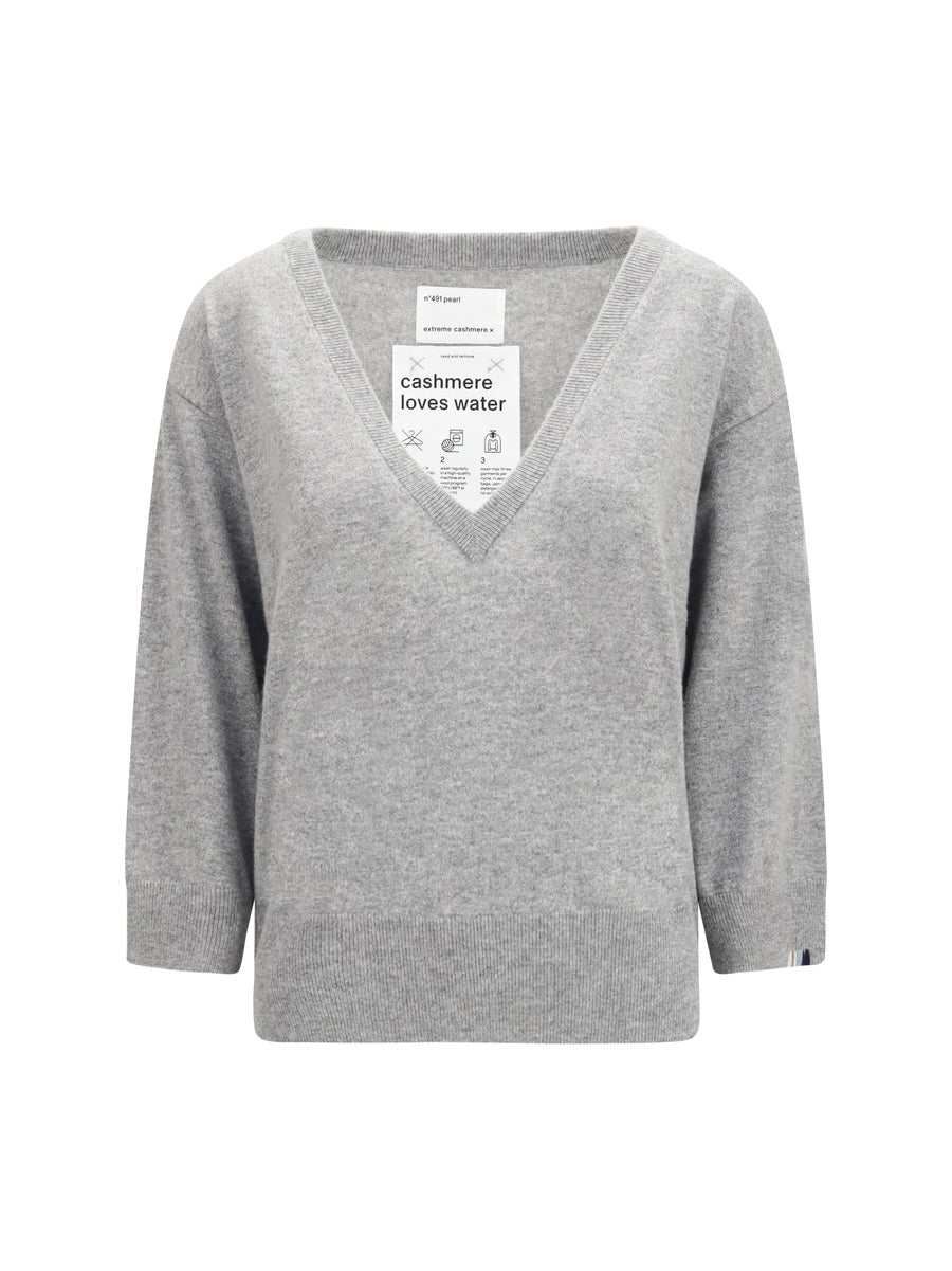 N°491 V-Neck Cashmere Sweater Goat Kashmir/capra Hircus