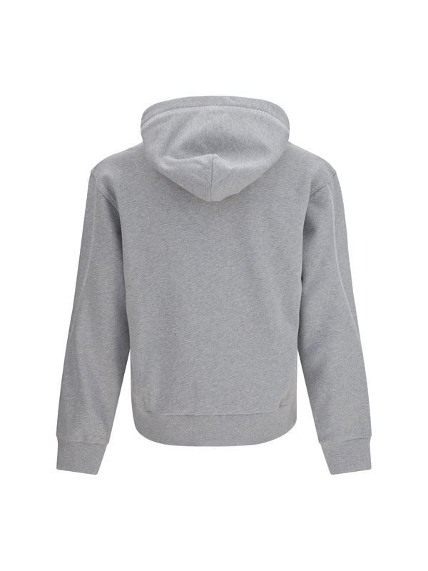 Cotton Hoodie Light Grey Melange Sweatshirts