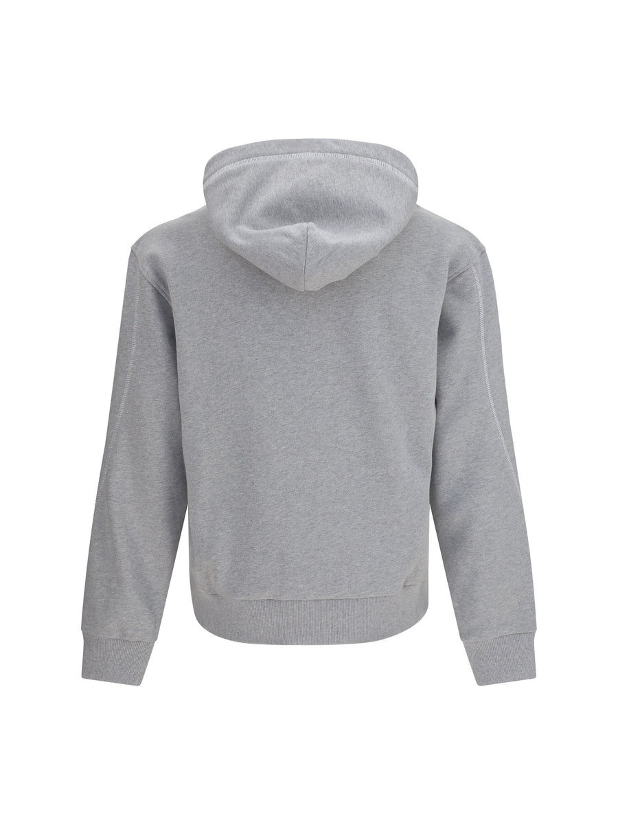Cotton Hoodie Light Grey Melange Sweatshirts