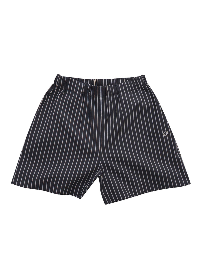Black striped shorts Cotton Polyamide Elastane