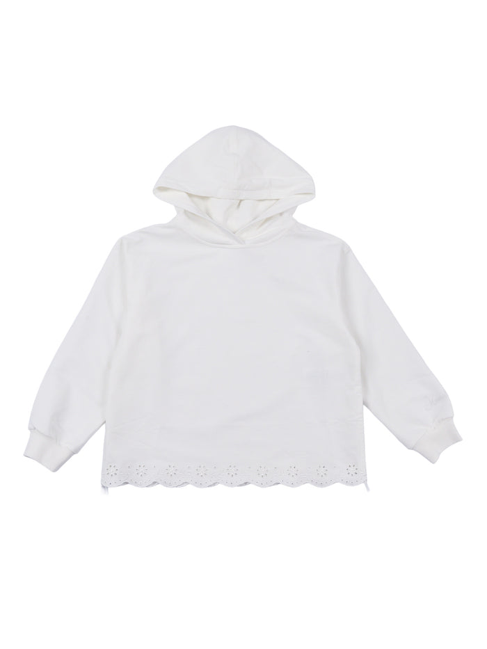 BASIC SWEATSHIRT HOODIE Panna