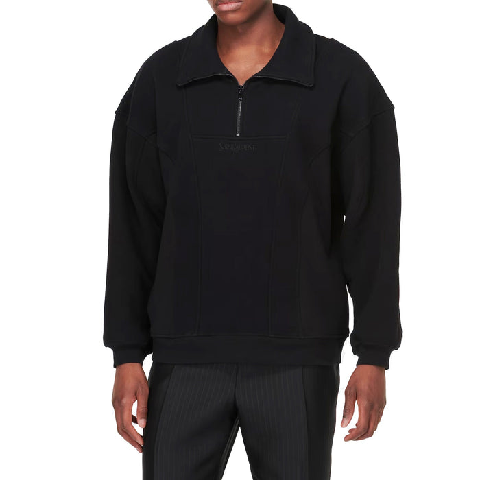 Cotton Fleece Sweatshirt Black