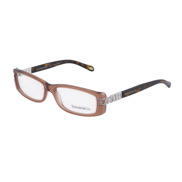 Tiffany & Co. Eyeglasses Rectangle Full Rim, Pink Brown-Havana Frame And Clear Demo Lens Tf2021-B8069 Sunglasses