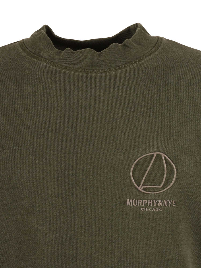 Sheave-1 Sweatshirt Olivine Green Cotton