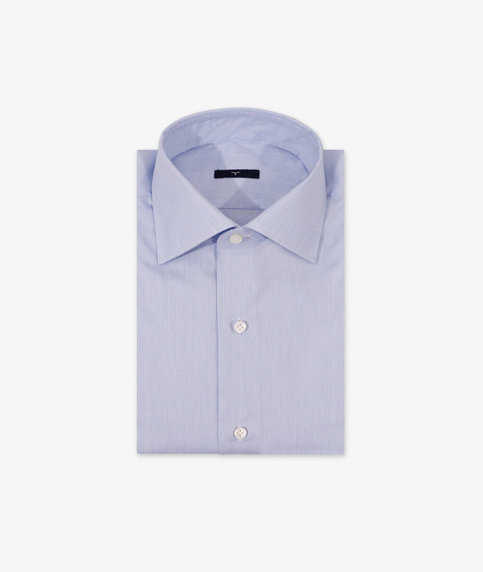 Prati Sartorial Cotton Shirt Lightblue Hand Made