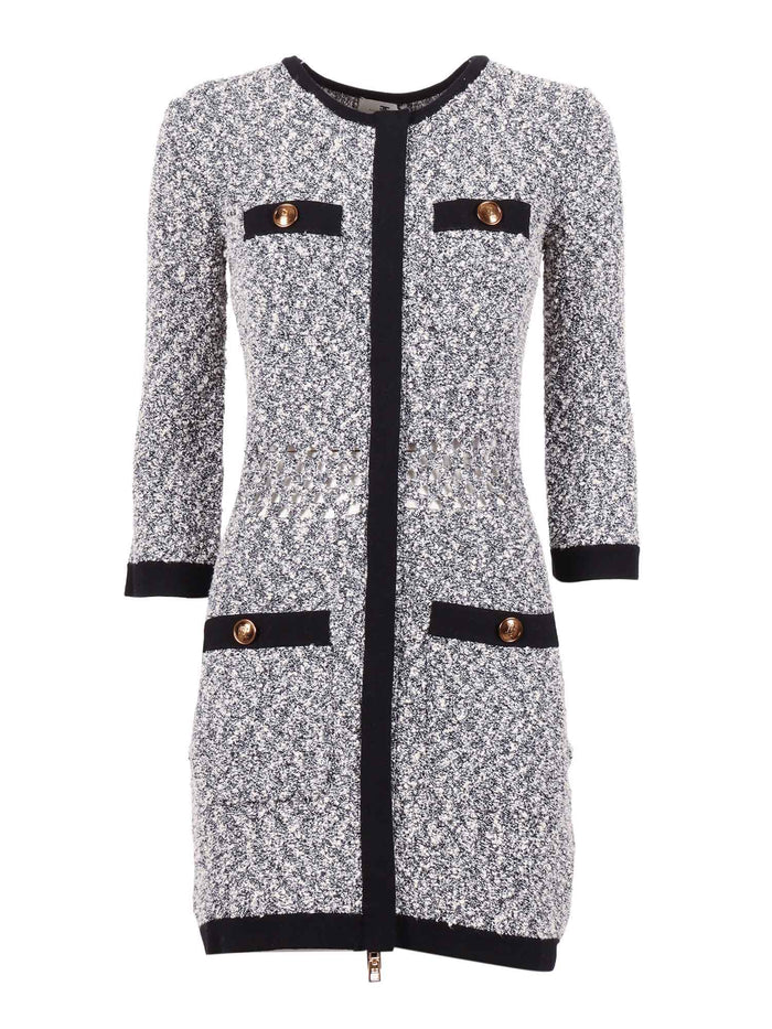 Womans Knitted Dress Black Midi