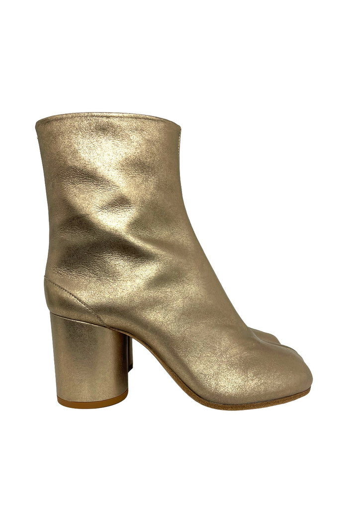 Gold Tabi Boots Metallic Lambskin Calzature