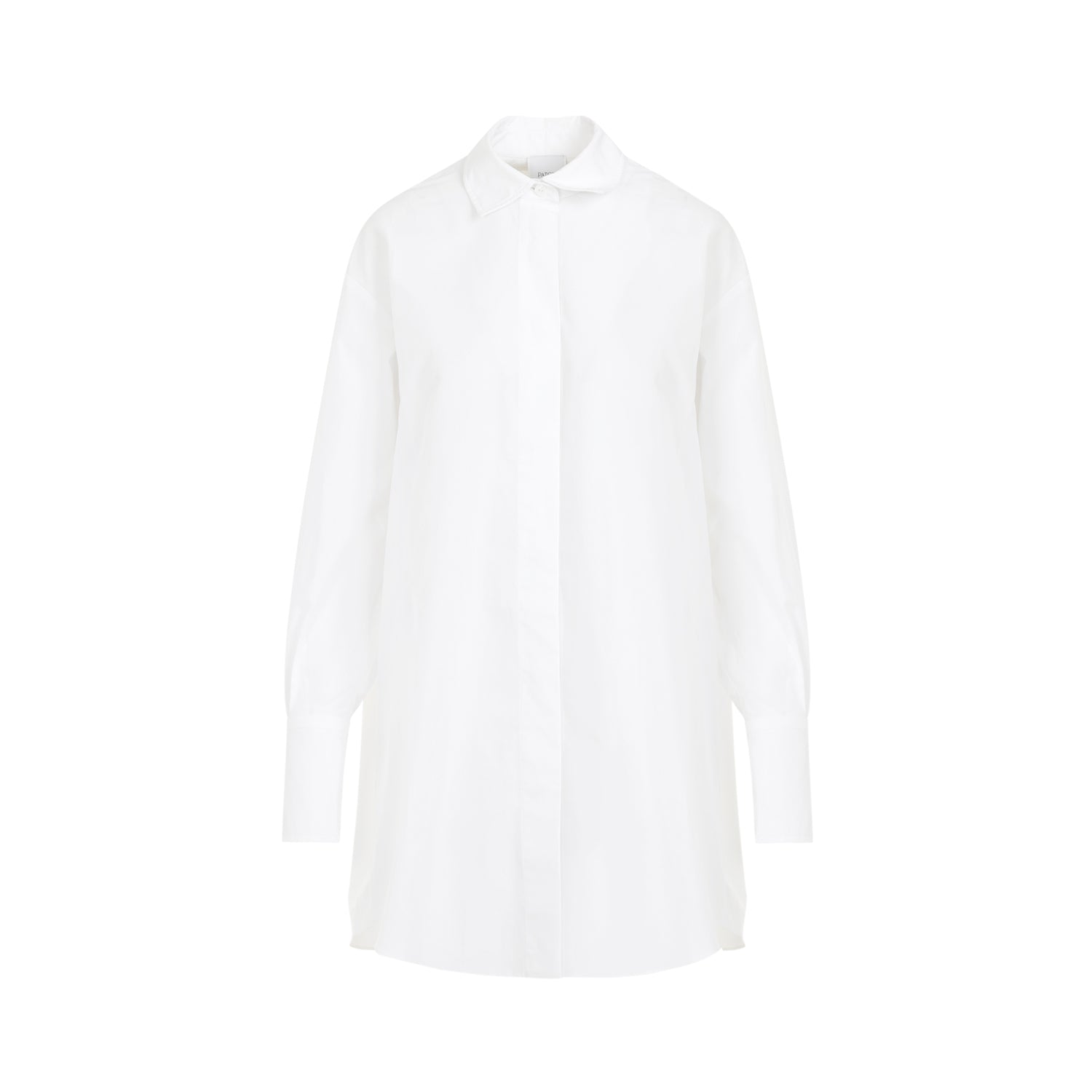 Mini Shirt Dress White Cotton