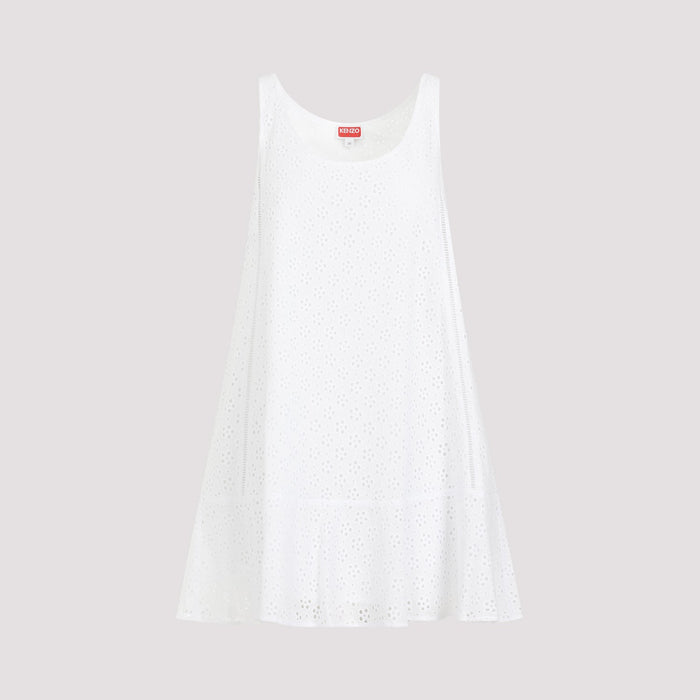 Broderie Anglaise Mini Dress Cotton