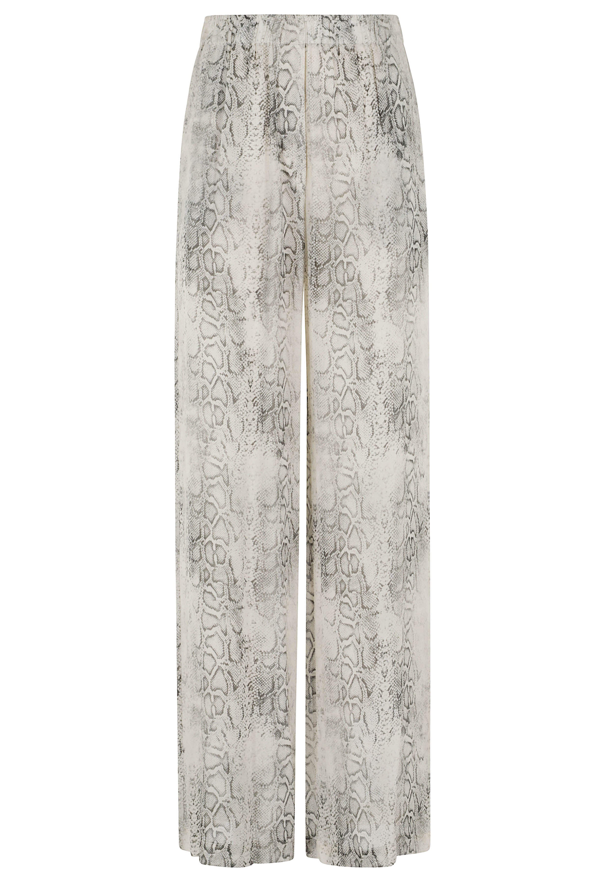 Pantalone Fluido Georgette Stampa Pitone Nude & Neutrals Viscosa Pantaloni