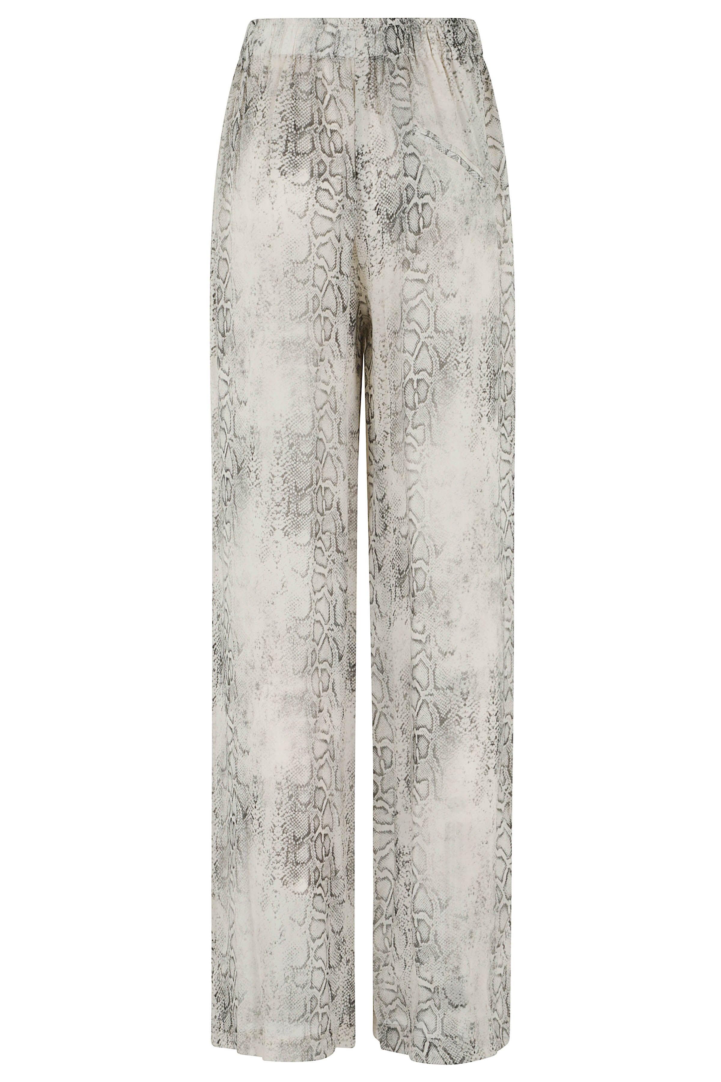 Pantalone Fluido Georgette Stampa Pitone Nude & Neutrals Viscosa Pantaloni
