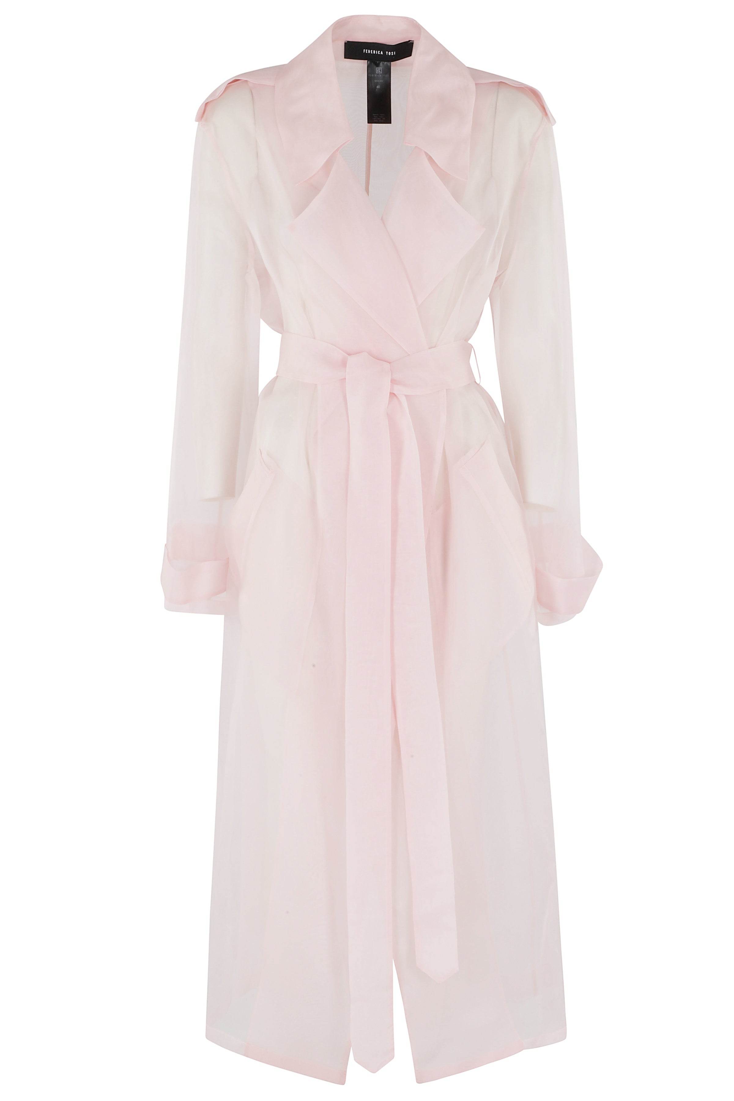 Trench In Organza Di Seta Pink & Purple