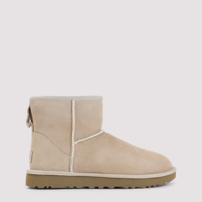 Classic Mini Ii Boots Nude & Neutrals Mutton Suede Leather Rubber Shoe