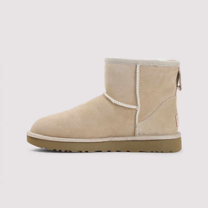 Classic Mini Ii Boots Nude & Neutrals Mutton Suede Leather Rubber Shoe