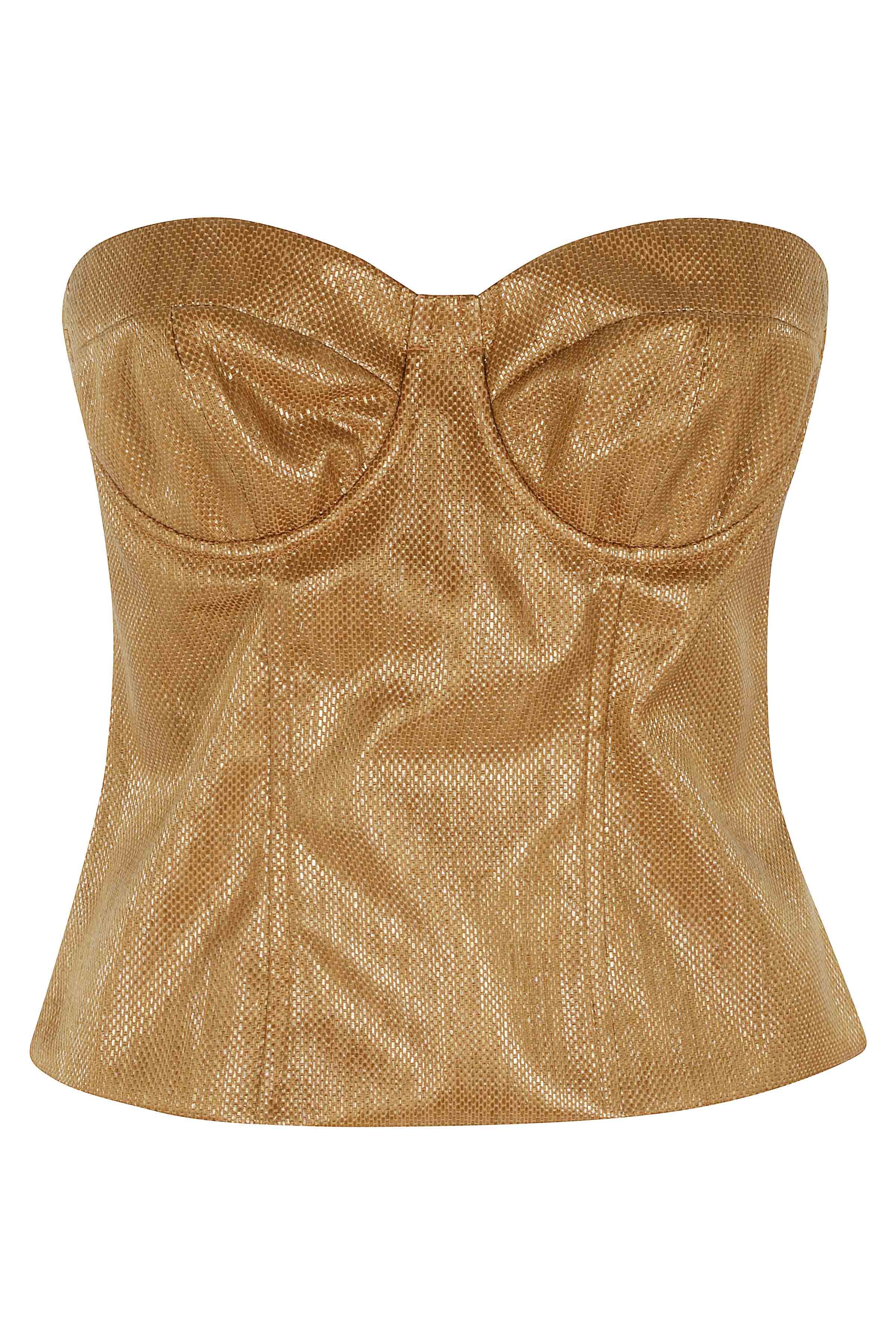 Top Bustier Rafia Multicolour