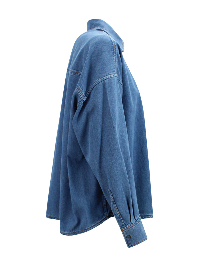 Max Mara Weekend Shirts Blue Cotton