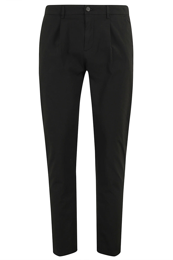 Prince Pences Black Cotone Elastan Pantaloni