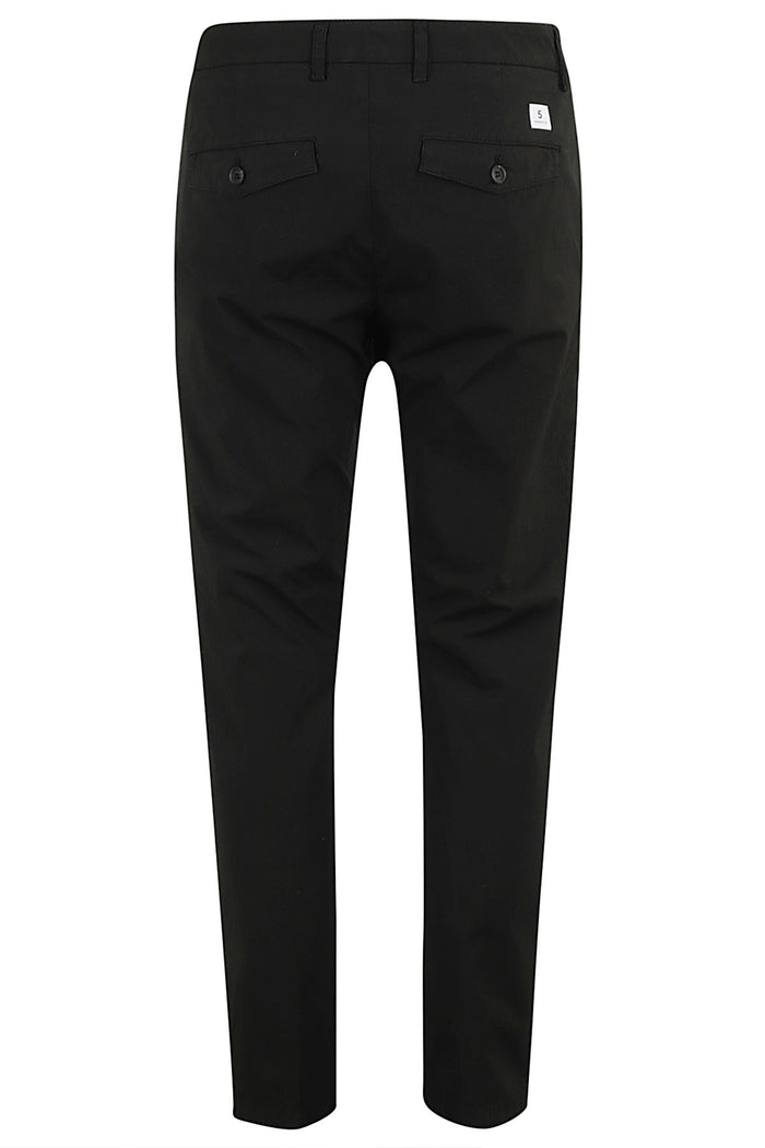 Prince Pences Black Cotone Elastan Pantaloni