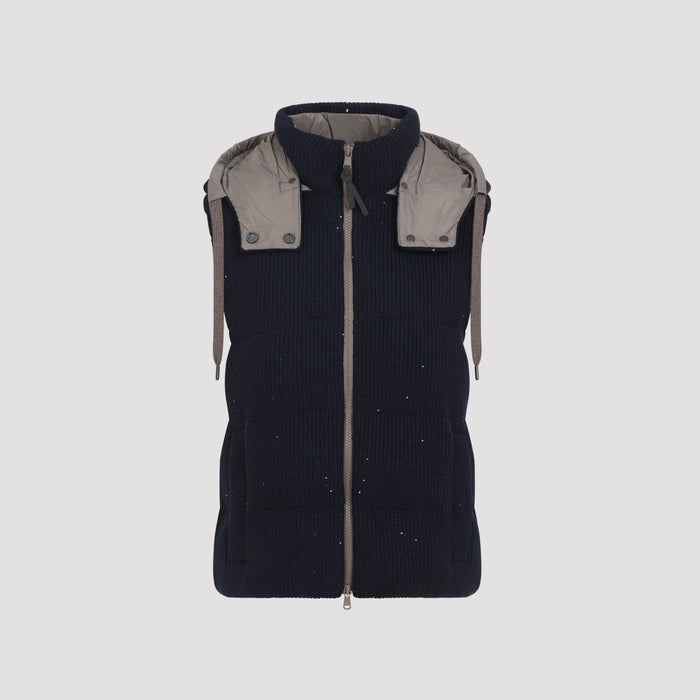 Cotton Gilet Blue