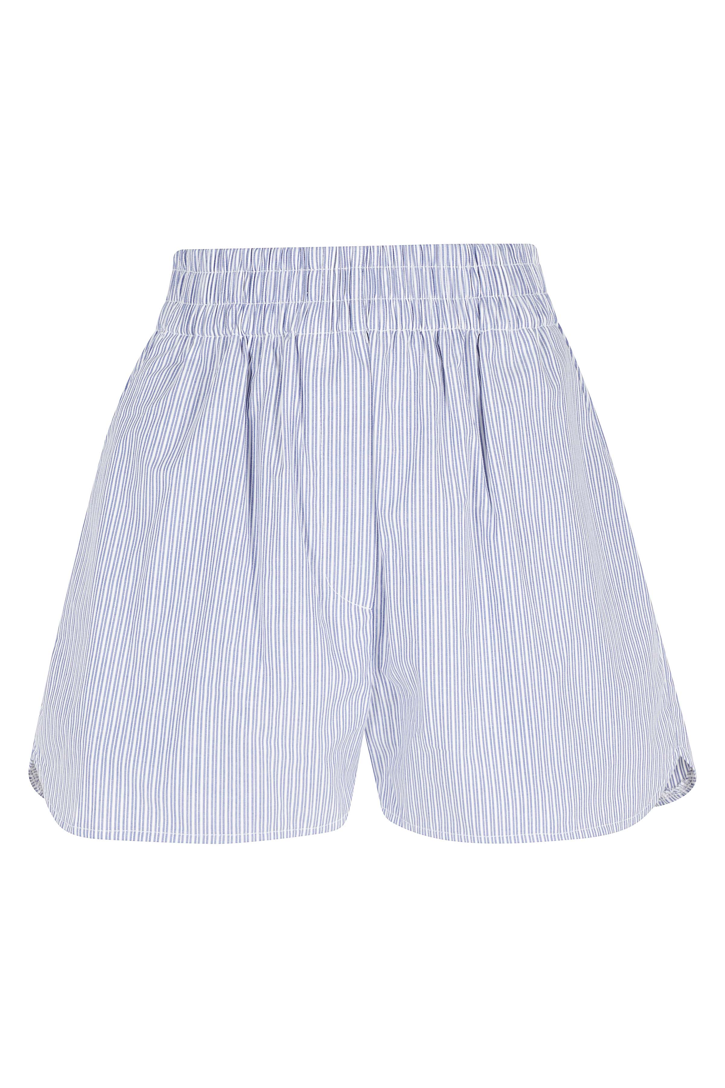 Top Shorts Set Blue Cotone
