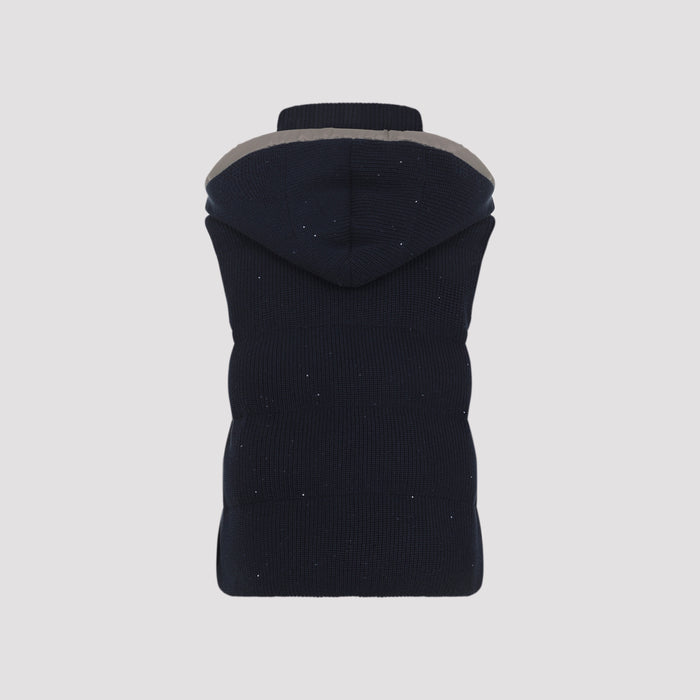 Cotton Gilet Blue