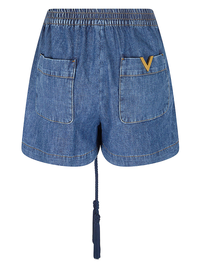 Short Denim | Solid Chambray Blu Medio Blue Jean
