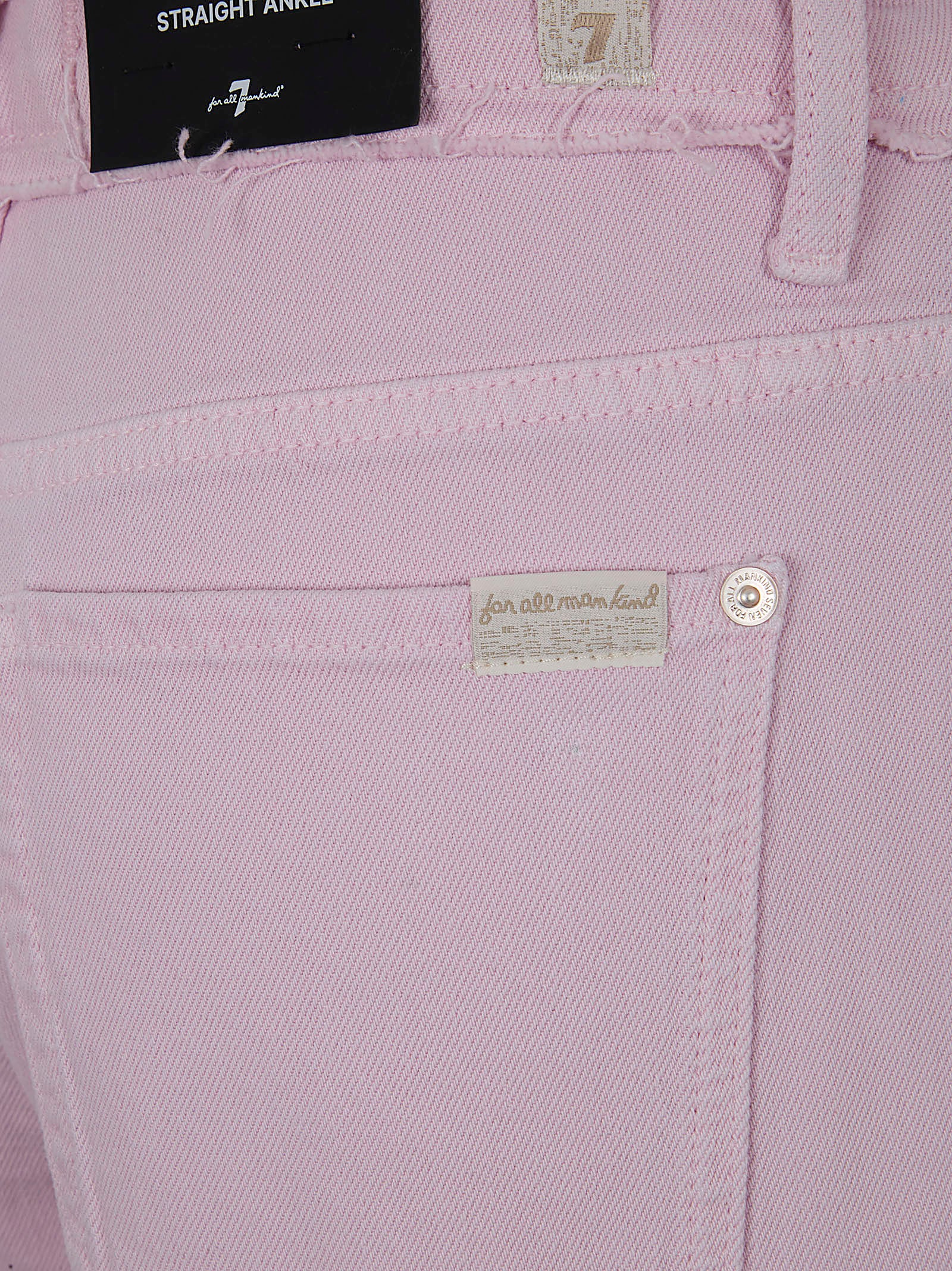 Stovepipe Straight Ankle Pink & Purple Cotton Ea Jean